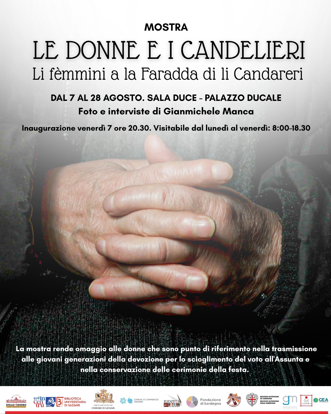 Locandina mostra Le donne e i Candelieri