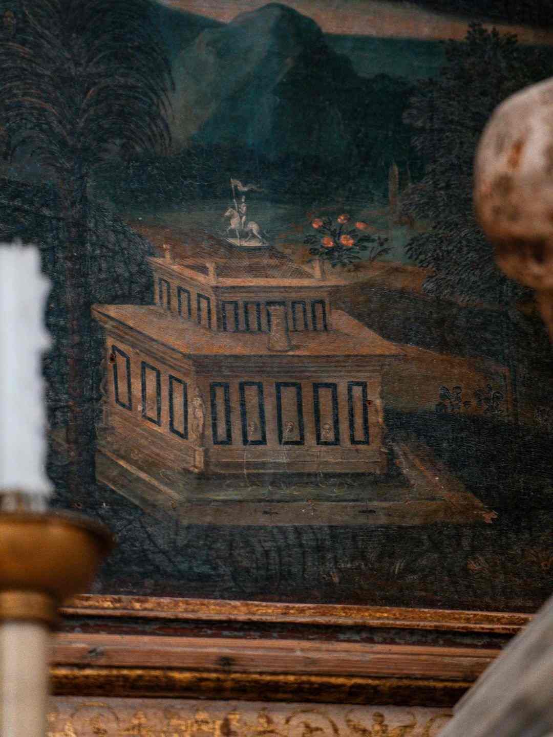 Fontana di Rosello in una tela dentro la Chiesa di Santa Caterina a Sassari