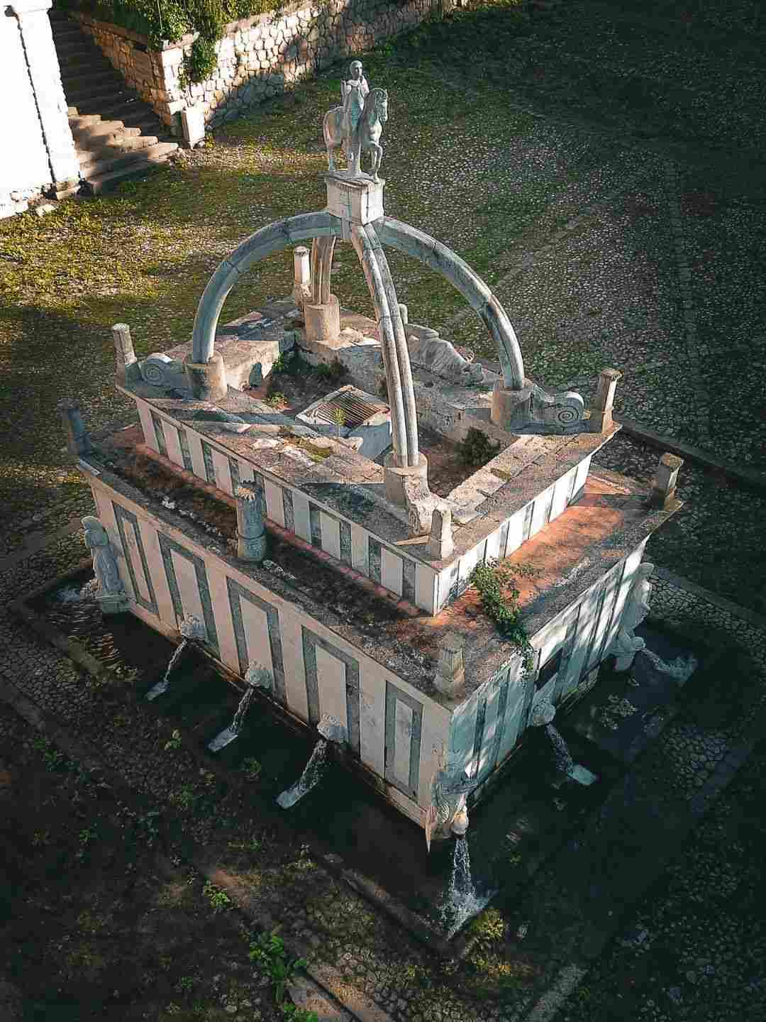 Fontana del Rosello a Sassari vista dall'alto