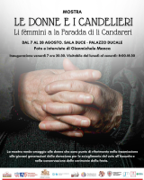Locandina mostra Le donne e i Candelieri
