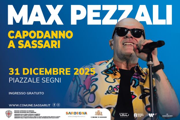 Max Pezzali in concerto per il Capodanno di Sassari 2026 a Piazzale Segni